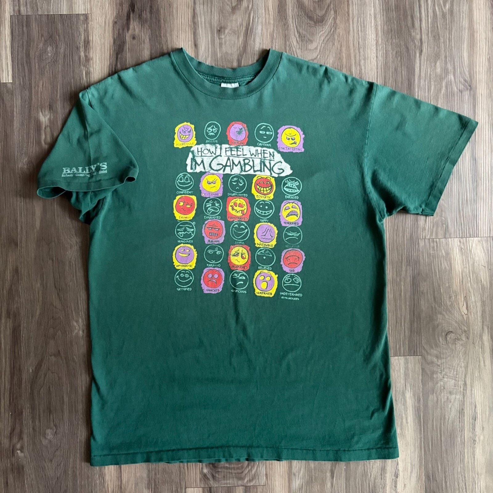 Vintage Vintage Smiley Faces T-Shirt How I Feel When I'm Gambling Size US XL / EU 56 / 4 - 2 Thumbnail