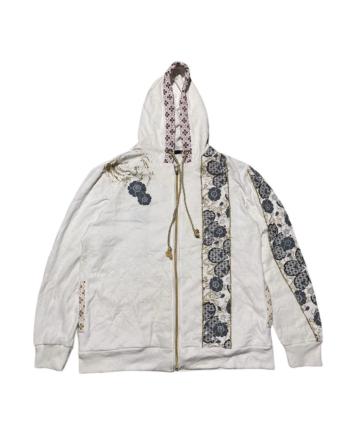 Vintage Japanese Sukajan Hoodie Dragon Floral Design Size US L / EU 52-54 / 3 - 1 Thumbnail