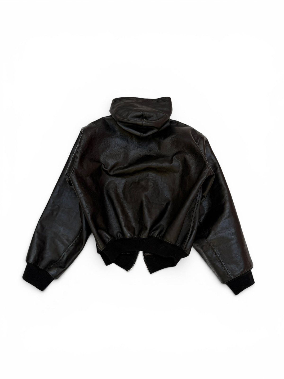 Balenciaga Balenciaga Zip Up Bonded Leather Bombers Size US S / EU 44-46 / 1 - 2 Thumbnail