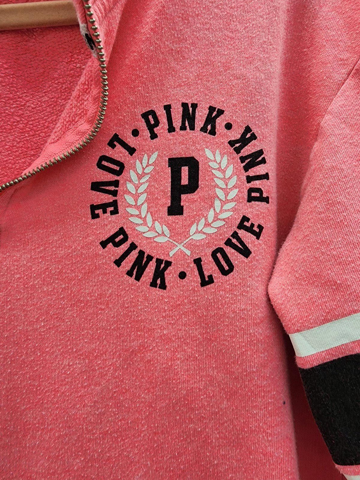 Pink Pink vs hot pink quarter zip sweater top Victorias Secret Size S / US 4 / IT 40 - 2 Thumbnail