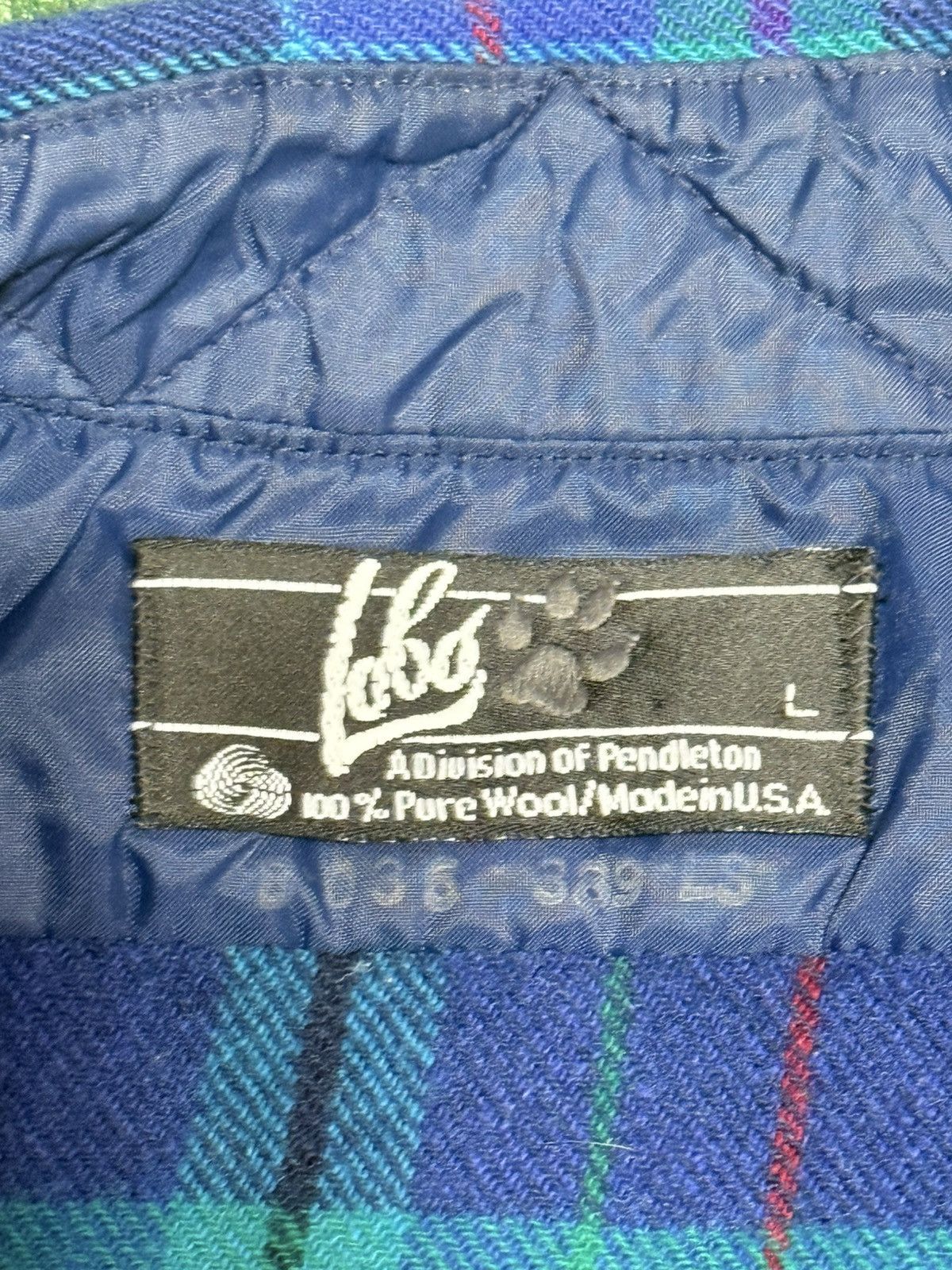 Pendleton Vintage Lobos By Pendleton Wool Flannel Shirt Size US L / EU 52-54 / 3 - 4 Thumbnail