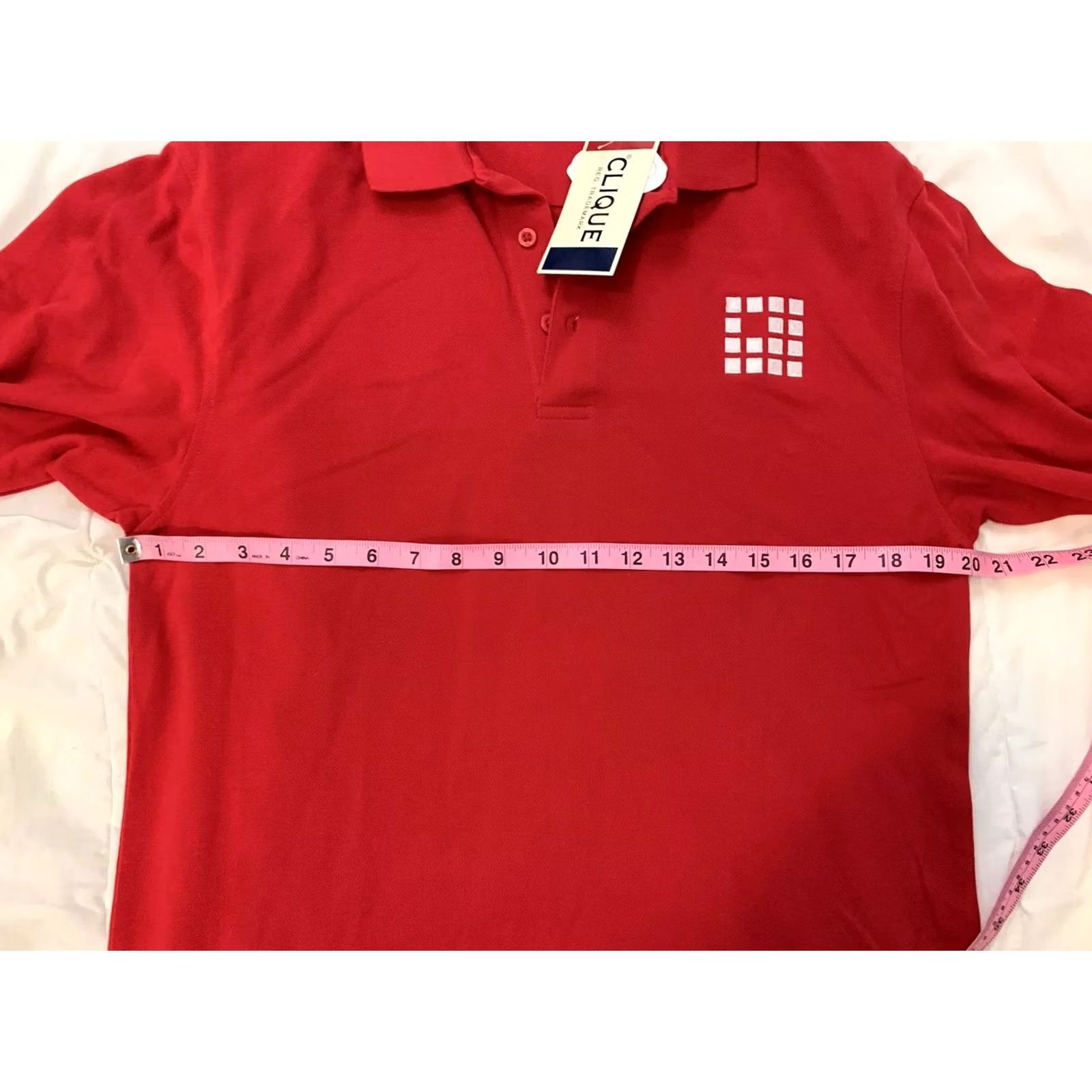 Vintage Clique Long Sleeve Rugby Polo Shirt Men M Red Size US M / EU 48-50 / 2 - 6 Thumbnail
