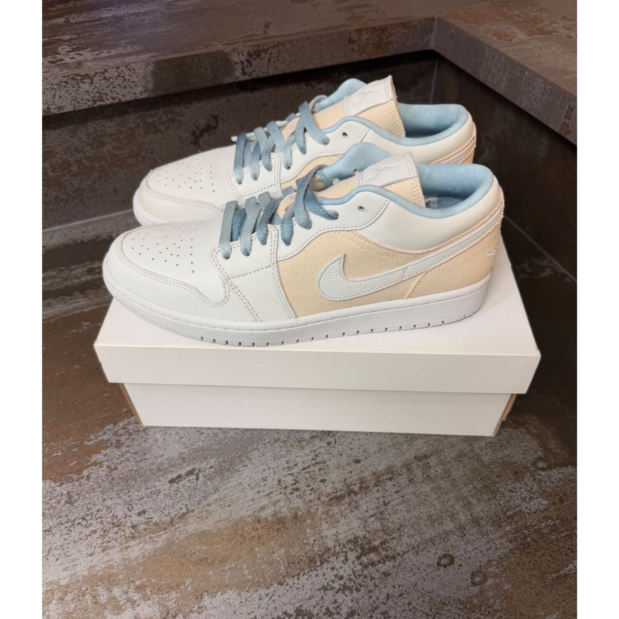 Jordan Brand Women's Jordan 1 Low Se Canvas Iris Whisper Sail Size 11- DQ Size US 11 / IT 41 - 4 Thumbnail
