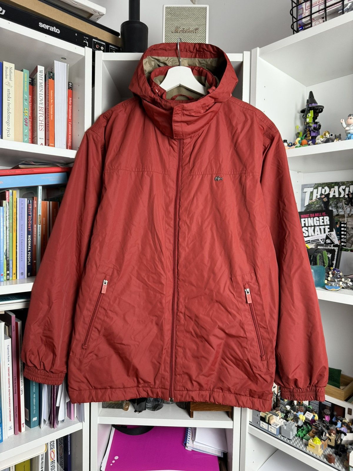 Designer × Lacoste × Vintage Vintage 90s Lacoste fleece lined winter raincoat jacket XL Size US XL / EU 56 / 4 - 1 Thumbnail