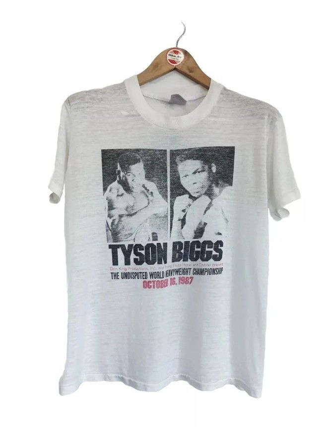 Vintage Vintage Tyrell Biggs vs Mike Tyson WBC 1987 t shirt Size US M / EU 48-50 / 2 - 1 Thumbnail