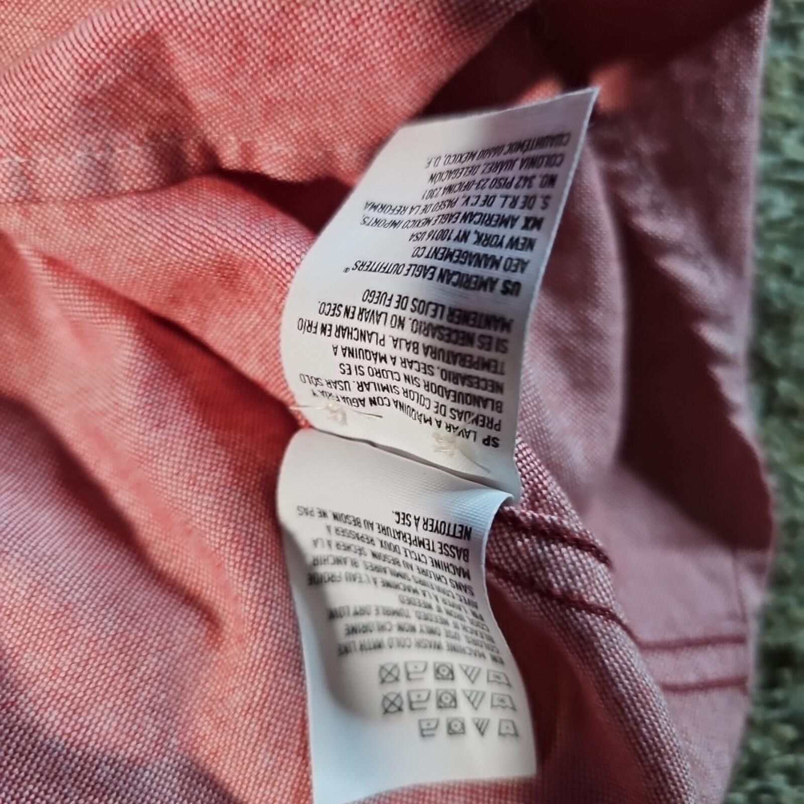 American Eagle Outfitters American Eagle Classic Fit M Pink Button Up Shirt Size US M / EU 48-50 / 2 - 9 Thumbnail
