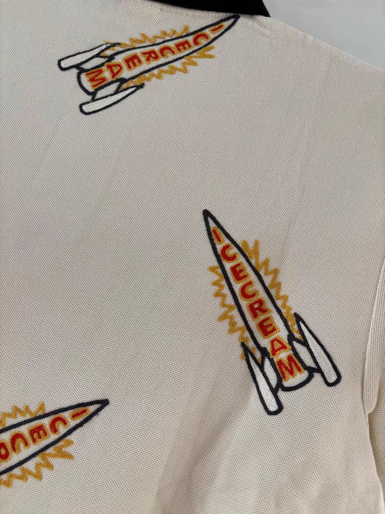 Billionaire Boys Club CECREAM Rocket Embroidered Men's Polo Shirt Size US L / EU 52-54 / 3 - 2 Thumbnail