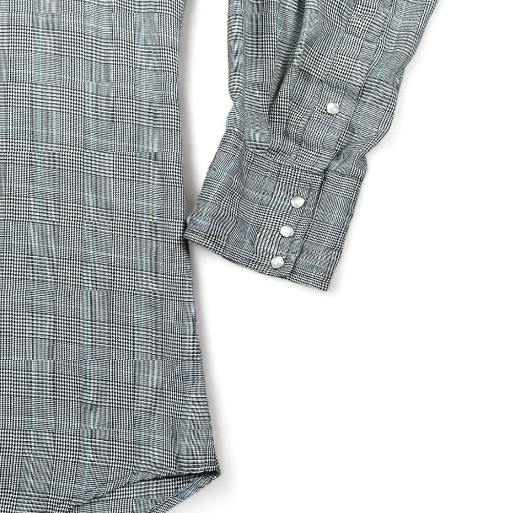 Vintage VINTAGE Ruddock Shirts Western Shirt Adult XL Gray Houndstooth Glen Plaid 90s Shirt Mens Size US XL / EU 56 / 4 - 6 Thumbnail