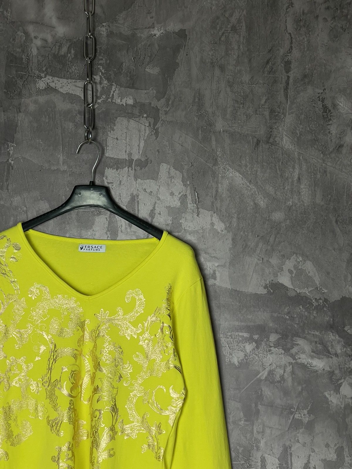 Versace × Vintage Versace Parfums line yellow diamond Y2K vintage t shirt Size M / US 6-8 / IT 42-44 - 11 Thumbnail