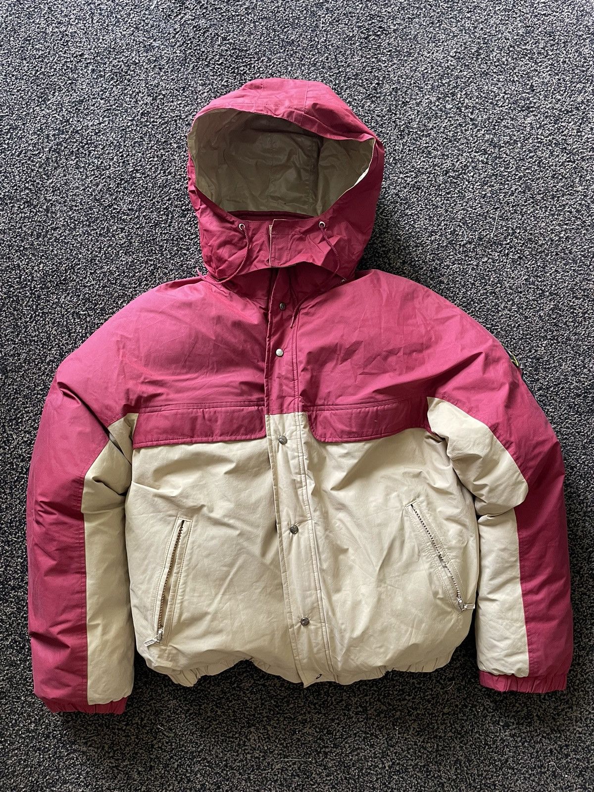 image of Moncler Ski Wear Puffer Jacket in Tan, Men's (Size Small)