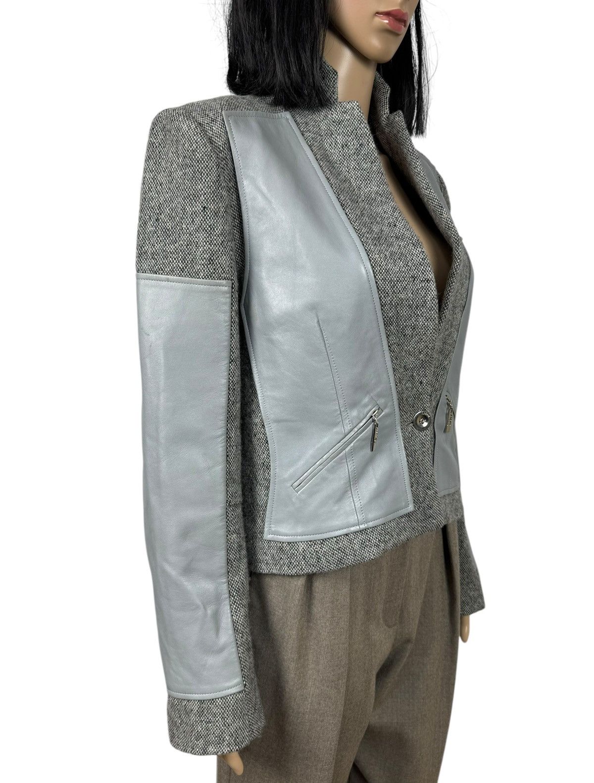 Dior × John Galliano Christian Dior John Galliano Genuine Leather And Wool Jacket Size M / US 6-8 / IT 42-44 - 4 Thumbnail
