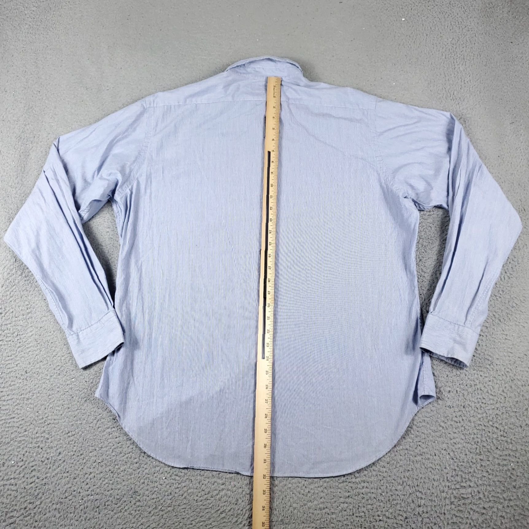 Ralph Lauren Ralph Lauren Shirt Mens 16.5 Blue Dress Button-Up Long Sleeve Non-Iron Cotton Classic Collar 16.5 Mens Blue Dress Shirt Size 42R - 4 Thumbnail