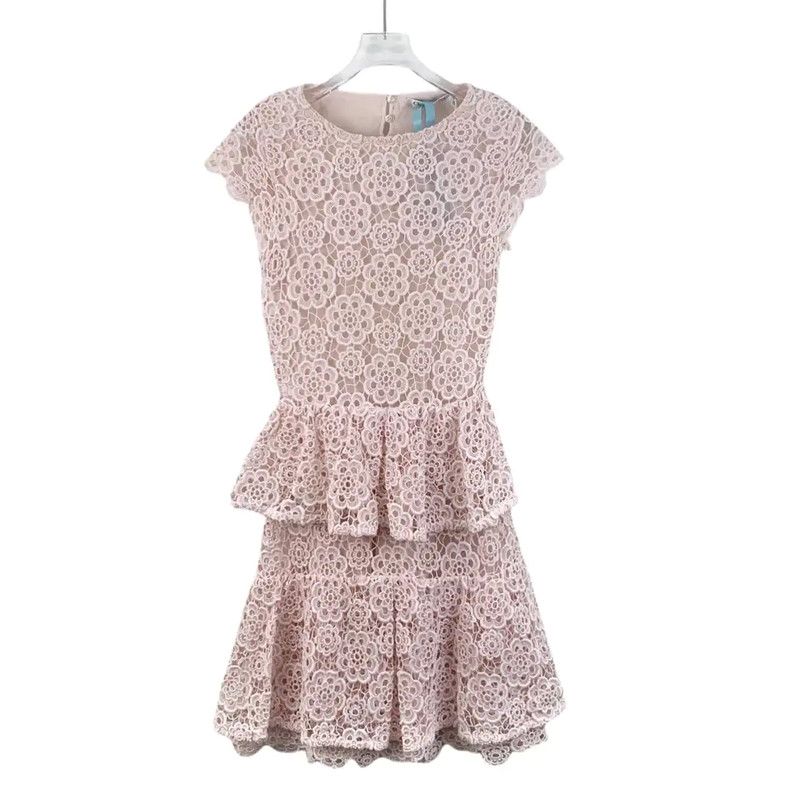 Dior Dior Pink Cotton Peplum Dress for Women 0089 Size XS / US 0-2 / IT 36-38 - 1 Thumbnail