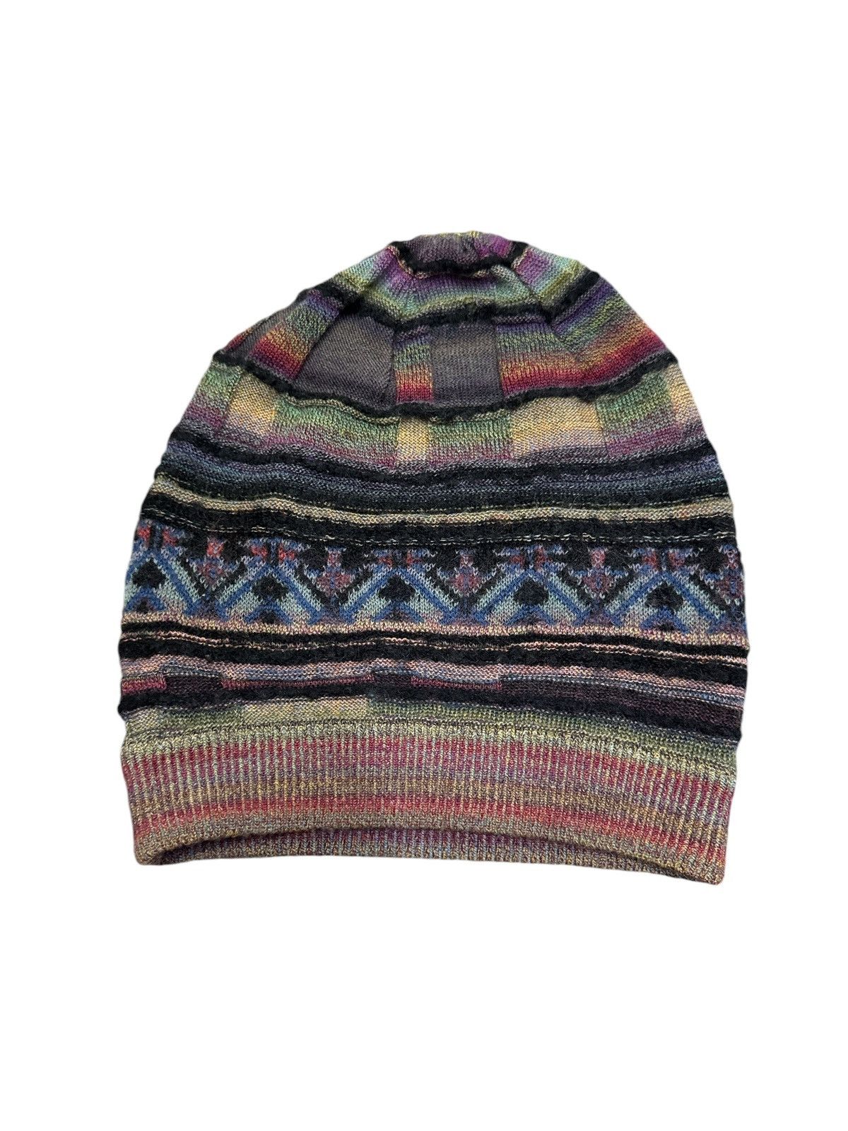 14th Addiction × Designer × Japanese Brand M & KYOKO MIXED WOOL KNITTED BEANIE HAT Size ONE SIZE - 5 Thumbnail