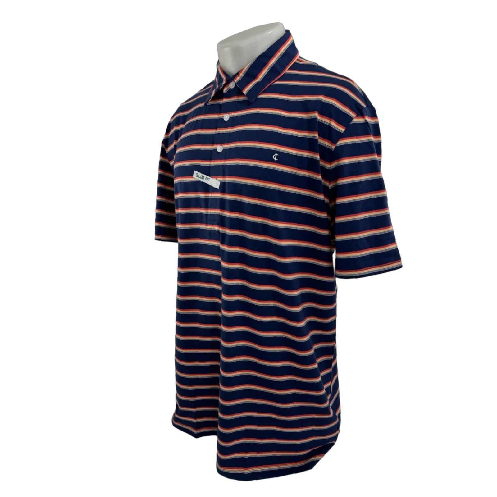 Vintage Criquet Austin - NEW w TAG - SLIM FIT Striped Embroidered Logo XXL Polo Shirt Mens Polo Shirt XL? Size US XXL / EU 58 / 5 - 1 Thumbnail