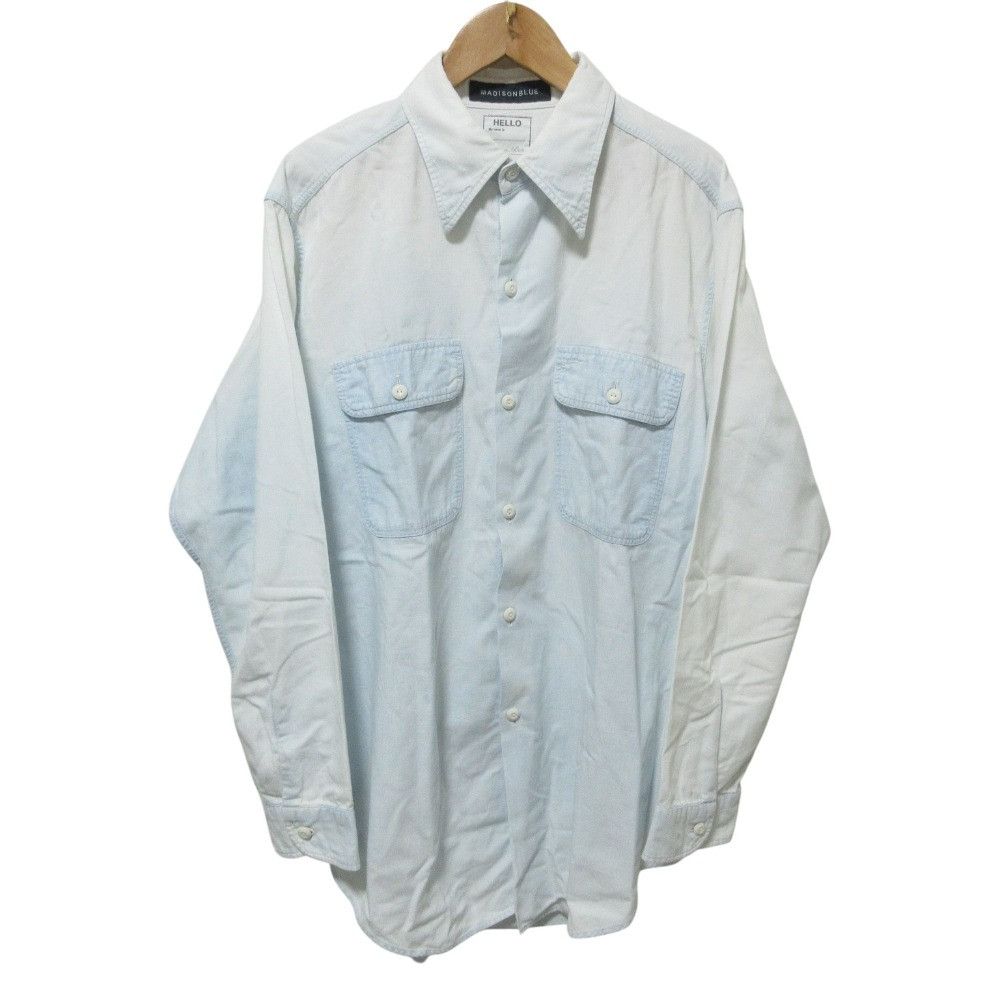 Other Other MADISONBLUE HAMPTON CHAMBRAY Cotton Shirt Textile Tops MB999-5708 DUTY FREE for USA Size ONE SIZE - 1 Thumbnail