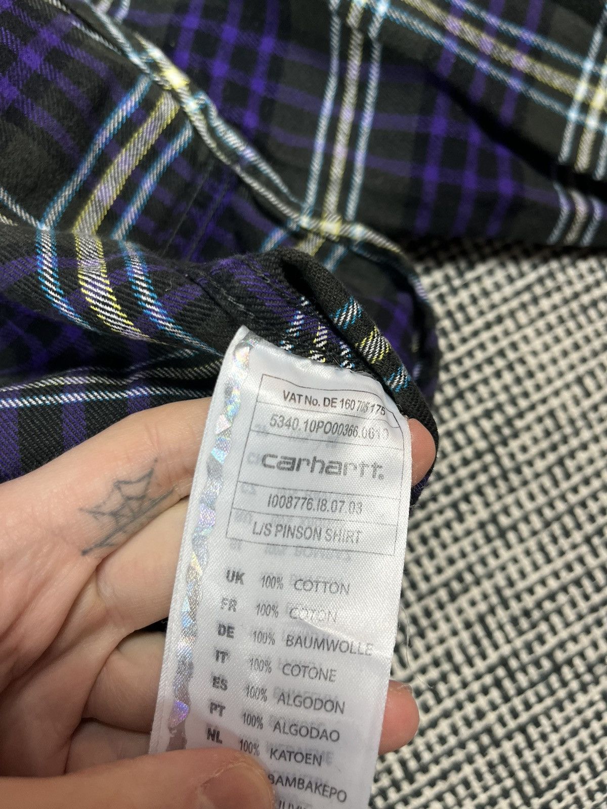 Other Carhartt checkered flannel shirt workwear purple Size US M / EU 48-50 / 2 - 6 Thumbnail
