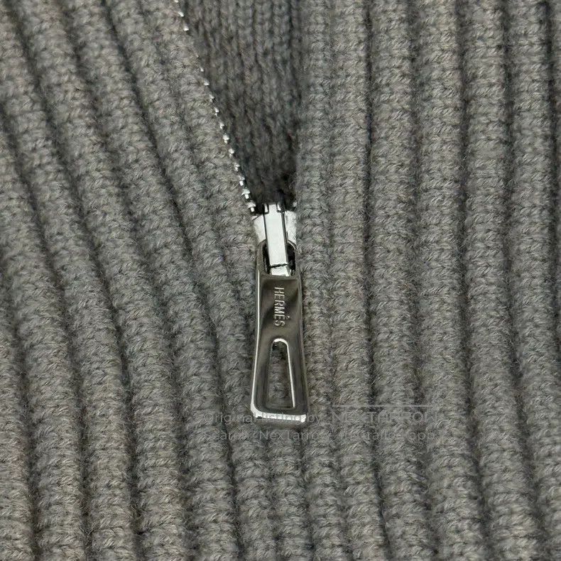 Hermes Hermes Brown Cashmere Zip-Up Cardigan Size XS / US 0-2 / IT 36-38 - 7 Thumbnail