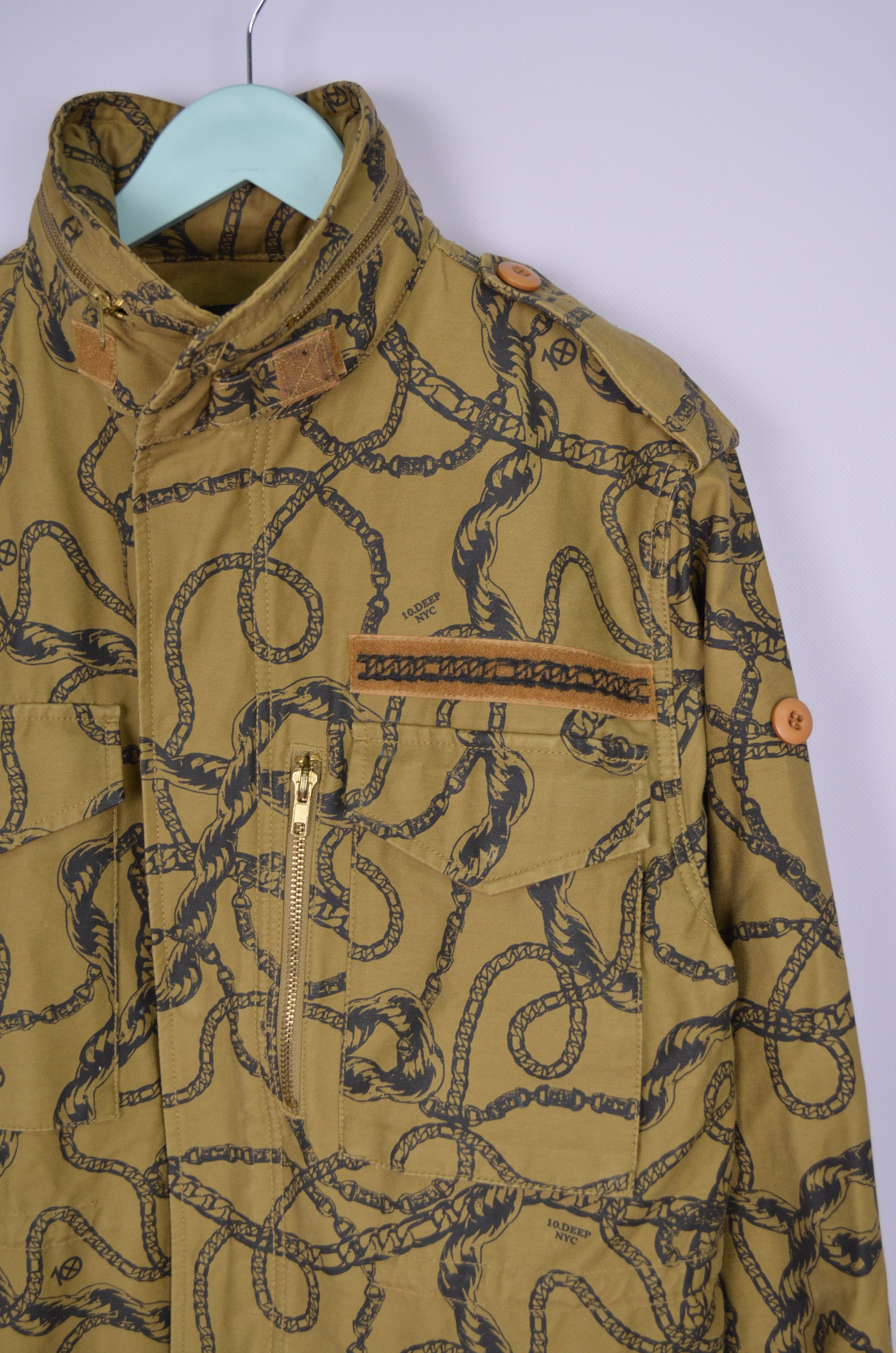 10 Deep × Designer Vintage 10.Deep Chain Gang Military Jacket w/ Zip Away Hood Size US M / EU 48-50 / 2 - 3 Thumbnail