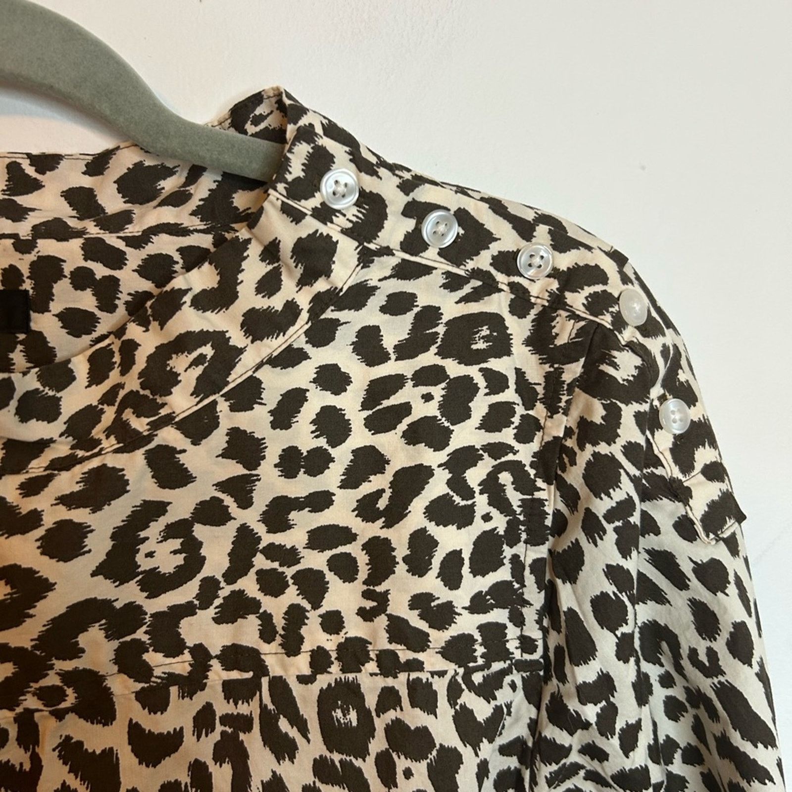 J.Crew J.Crew Animal Print Button Neck Tunic Blouse Size M / US 6-8 / IT 42-44 - 6 Thumbnail