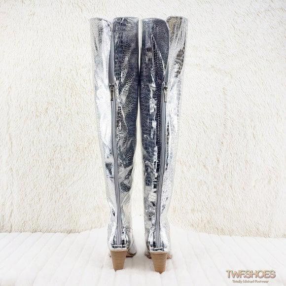 Other Size 6 Centura Silver Country Western thigh high Cowgirl Boo Size US 6 / IT 36 - 5 Thumbnail