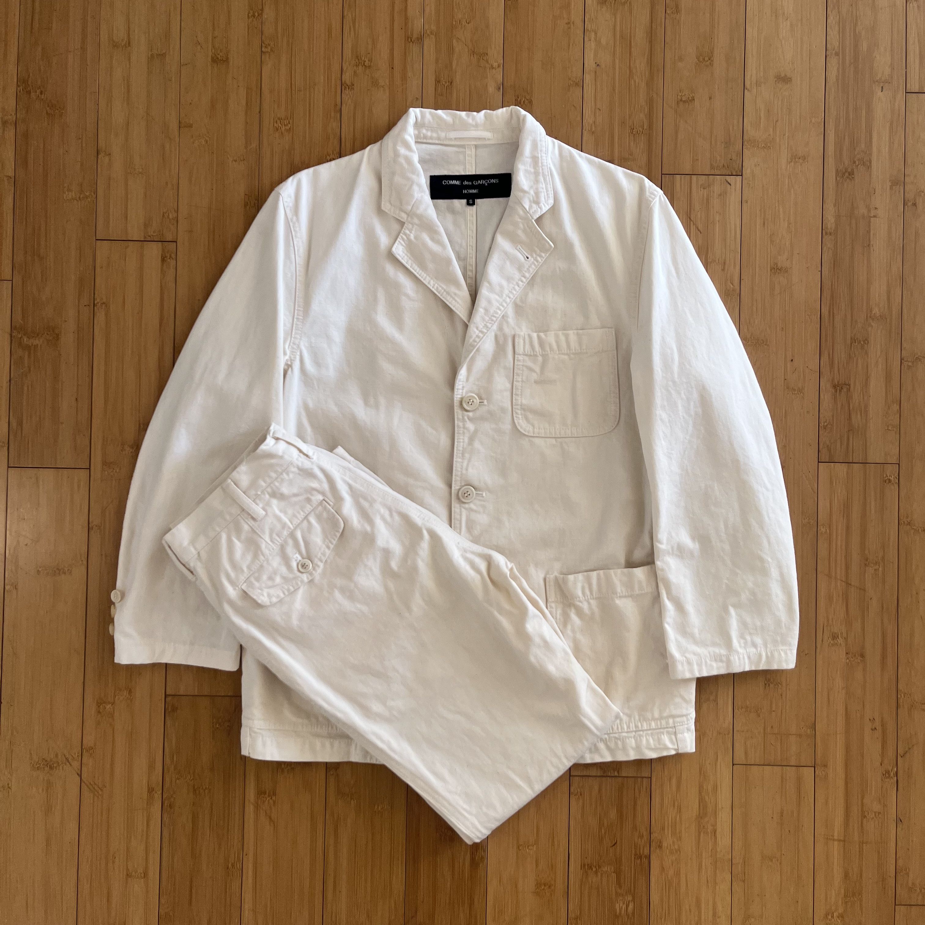 Comme des Garcons Homme Comme des Garçons Homme Linen 2003 Suit Set Size 36S - 1 Thumbnail