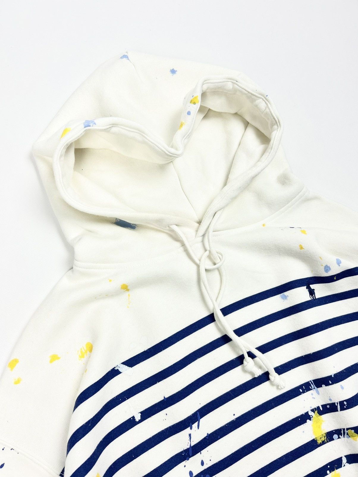 Denim & Supply Ralph Lauren Denim & Supply Ralph Lauren Cropped Striped Paint Hoodie Y2K Size L / US 10 / IT 46 - 7 Thumbnail