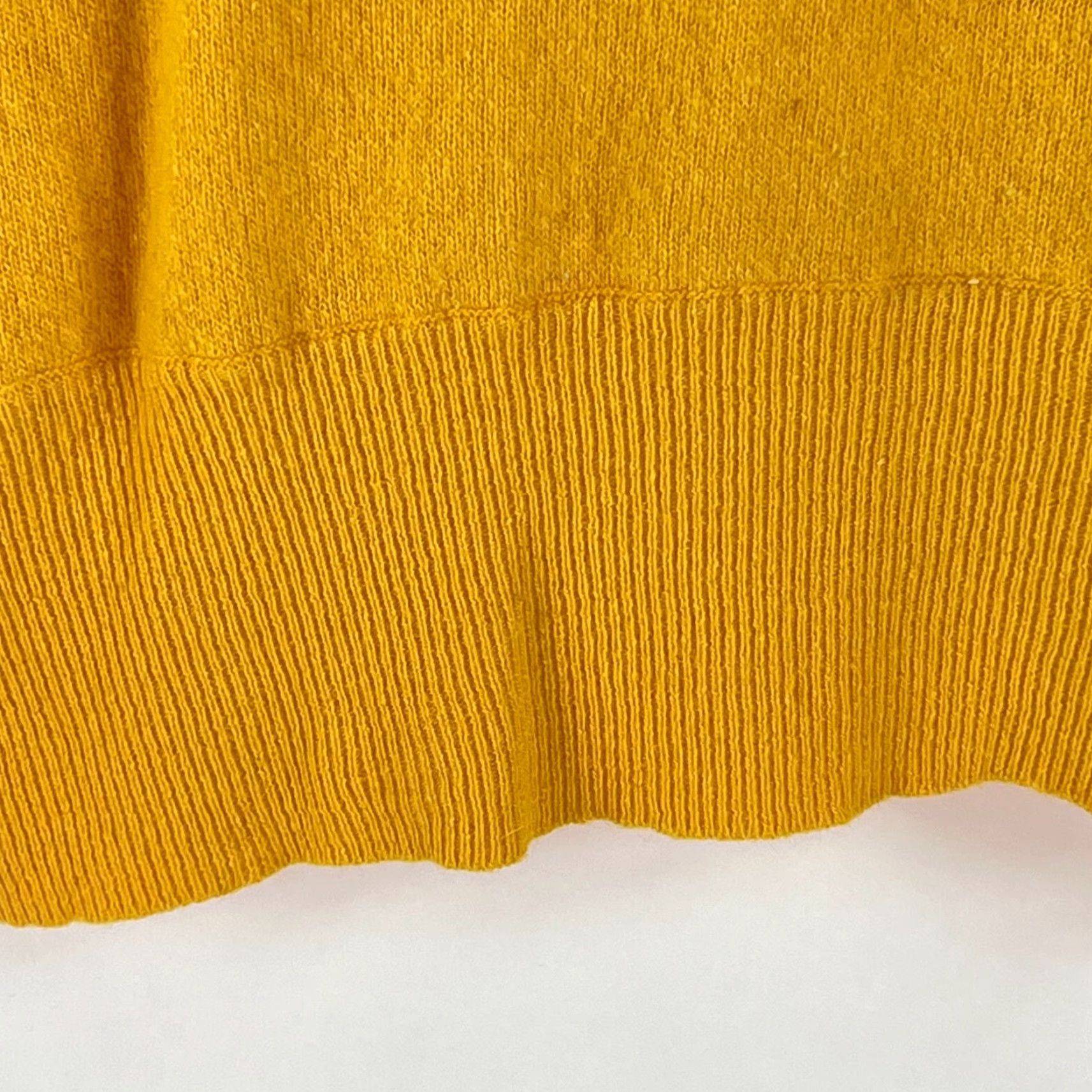 Anne Klein Anne Klein Knitwear Sweater Womens Ribbed Long Sleeve Pullover Yellow Size L - 40" Chest, 23" Length, Regular Fit Size L / US 10 / IT 46 - 3 Thumbnail