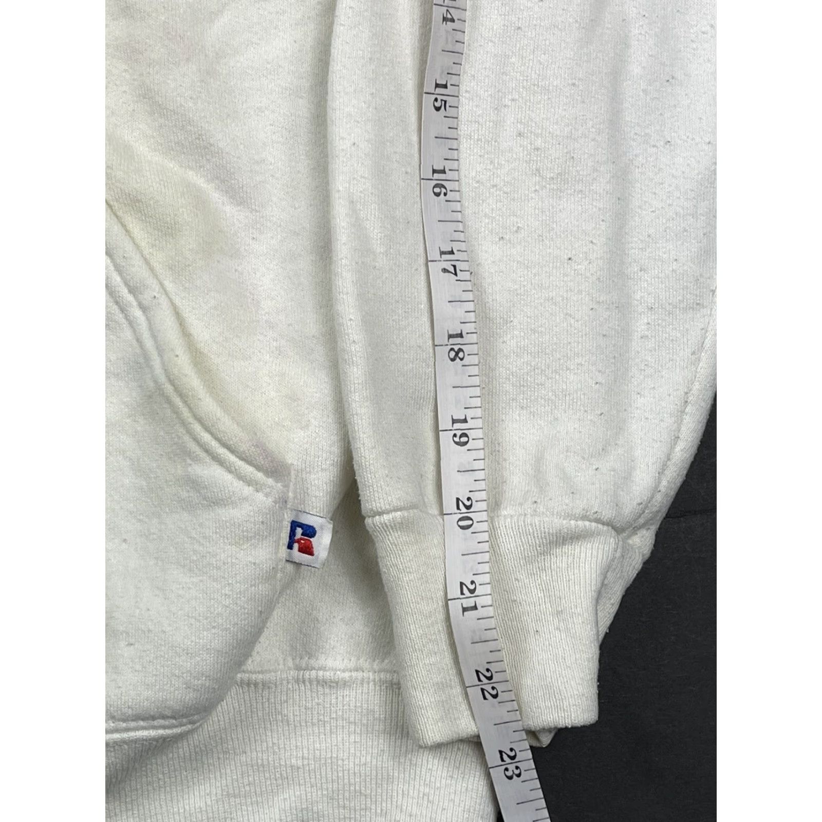 Russell Athletic VINTAGE Russell Athletic Hoodie White Mens L 80s USA Solid Heavyweight Gym Training Size US L / EU 52-54 / 3 - 7 Thumbnail