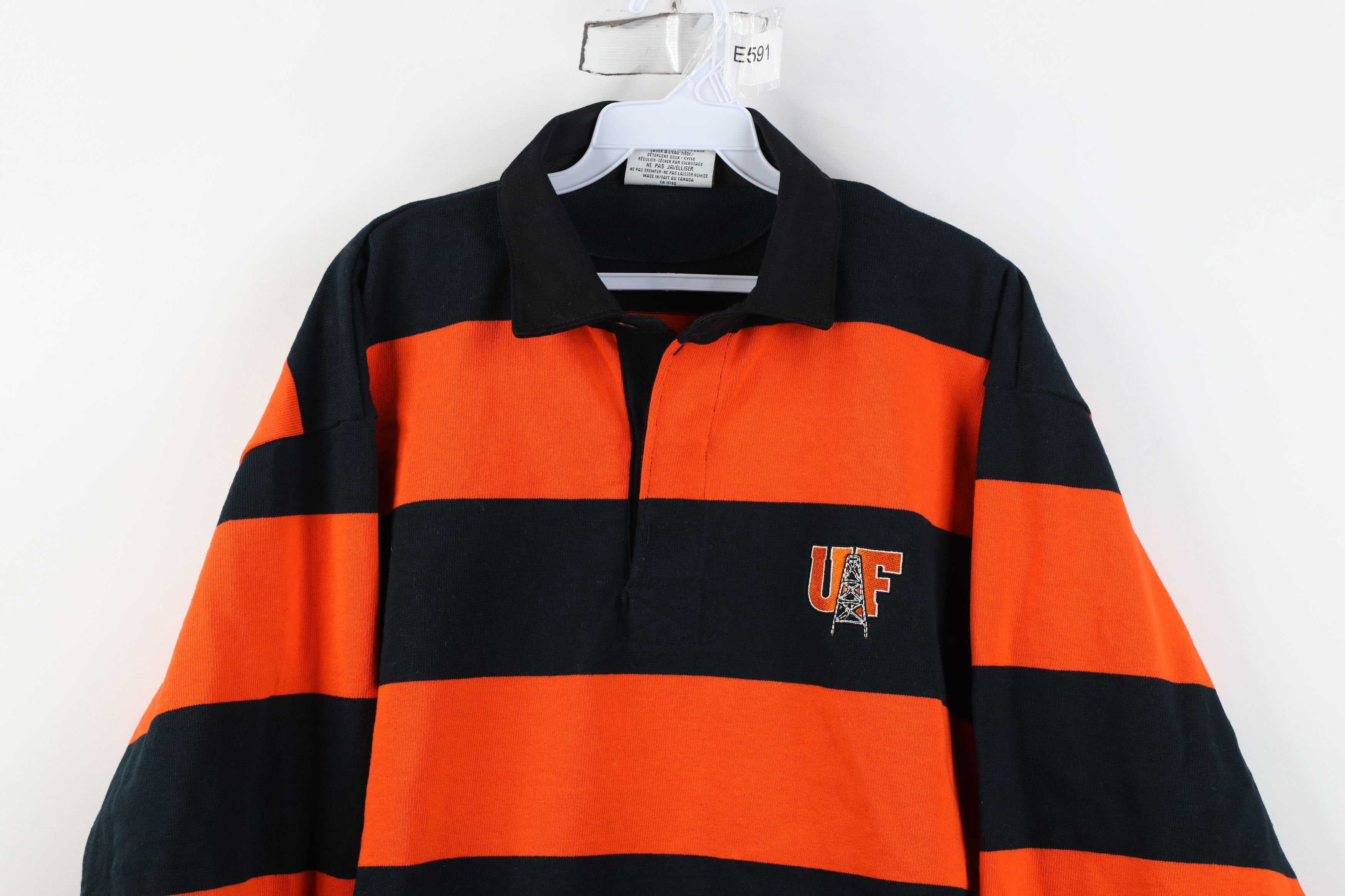 Vintage Vintage 90s University of Findlay Long Sleeve Polo Shirt Size US XL / EU 56 / 4 - 2 Thumbnail