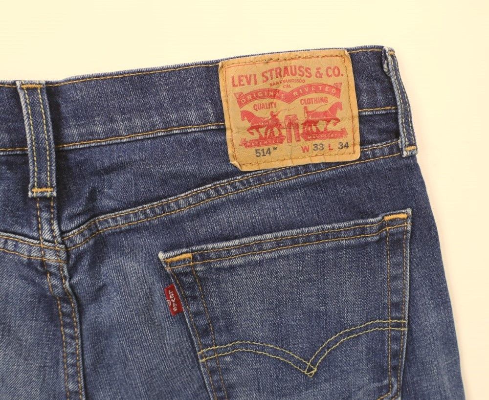 Levi's × Vintage Vintage Y2K Levis 514 Stretch Straight Leg Denim Jeans Blue Size US 33 - 12 Thumbnail