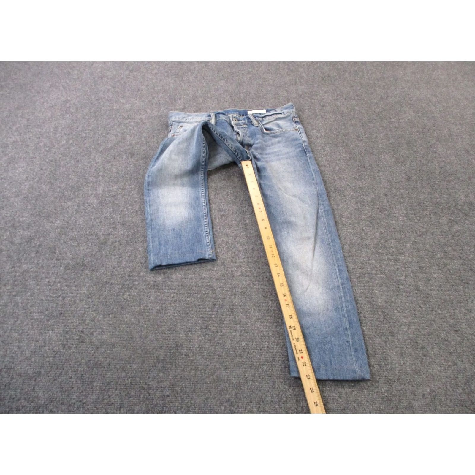 Allsaints AllSaints Jeans Mens 30 Blue Denim Straight Cropped Cigarette Casual Faded Shop Now Mens Size US 32 / EU 48 - 3 Thumbnail