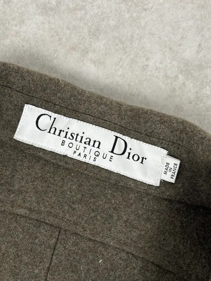 Dior AW2006 Christian Dior Khaki Wool Contrast Stitch Blazer Jacket Size M / US 6-8 / IT 42-44 - 11 Thumbnail