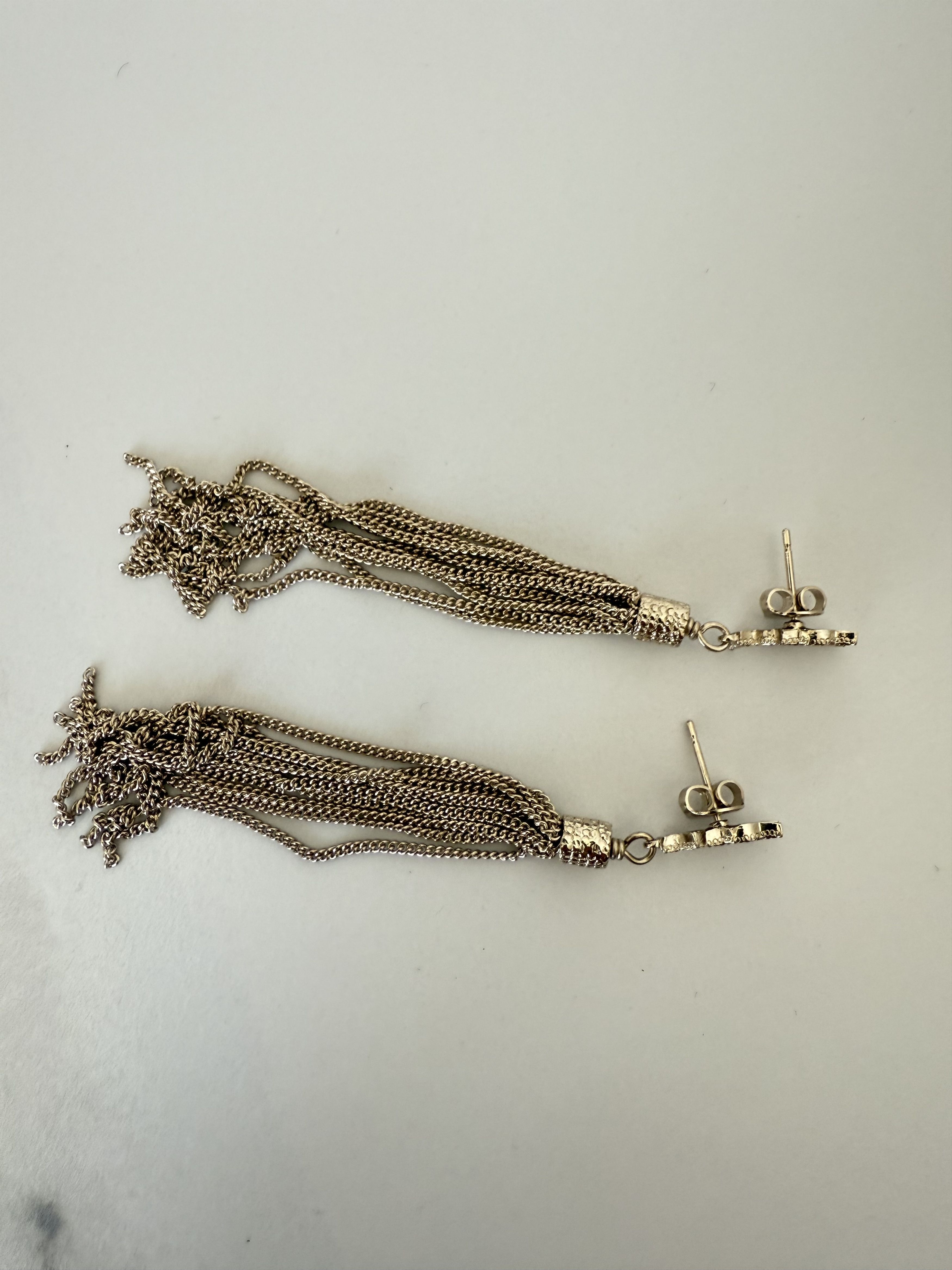 Saint Laurent Paris Saint Laurent Loulou Earrings with Tassels in Light Gold Size ONE SIZE - 3 Thumbnail