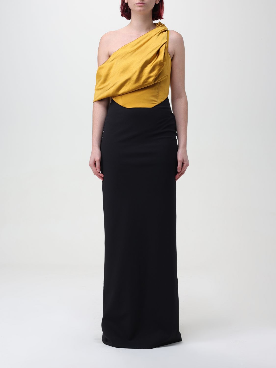 image of Solace London Dress Woman Gold, Women's (Size Medium)