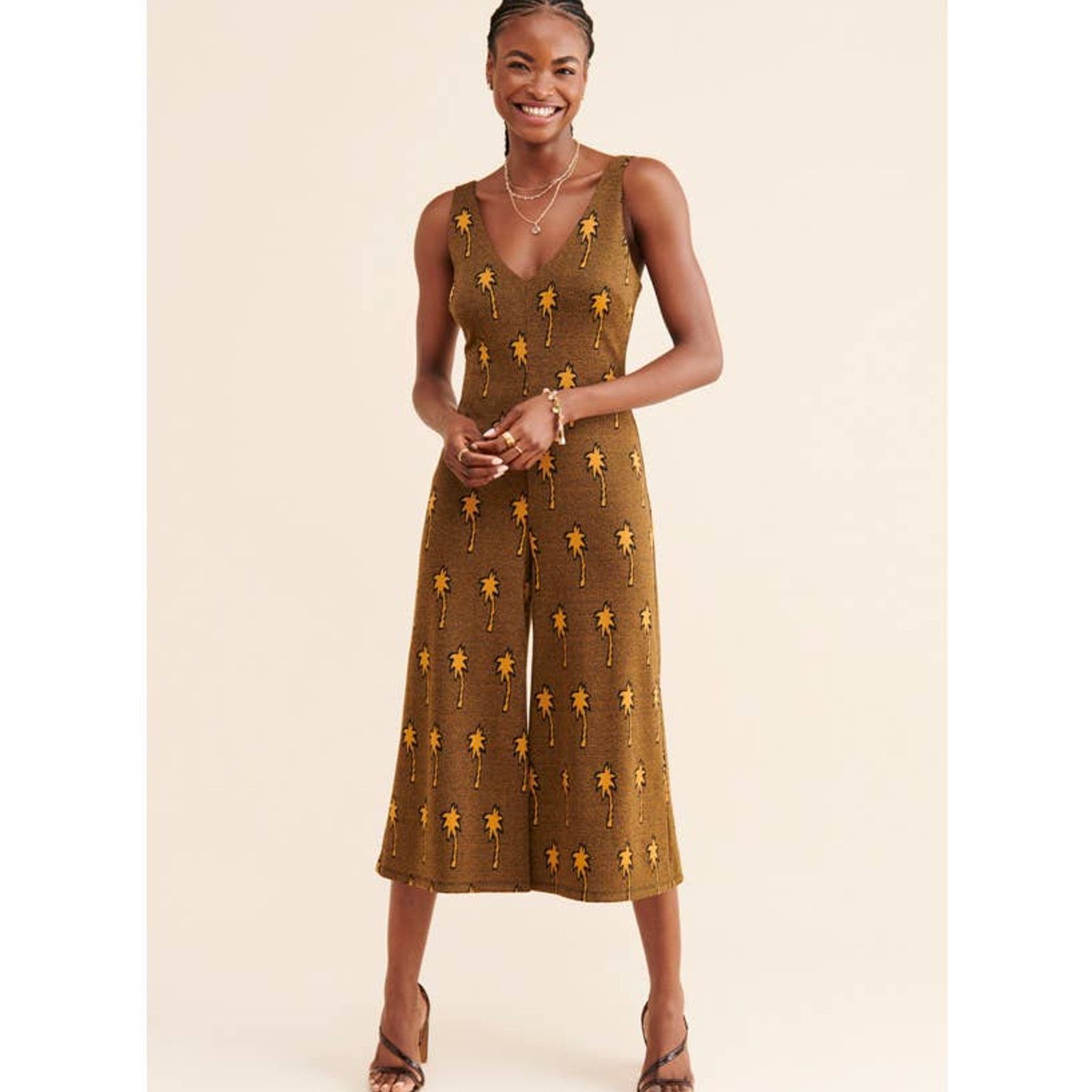 Anthropologie × Hutch New Anthropologie Mimi Jumpsuit by Hutch $209 X-SMALL Brown Size 25" / US 0 / IT 36 - 4 Thumbnail