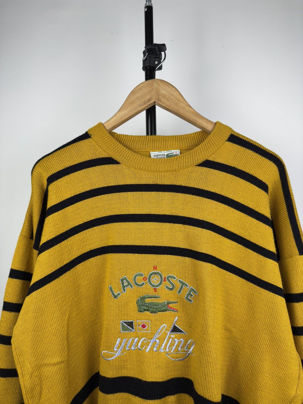 Lacoste × Vintage LACOSTE Vintage Sweater 90s Big Logo Supreme Sweatshirt Size US L / EU 52-54 / 3 - 2 Thumbnail