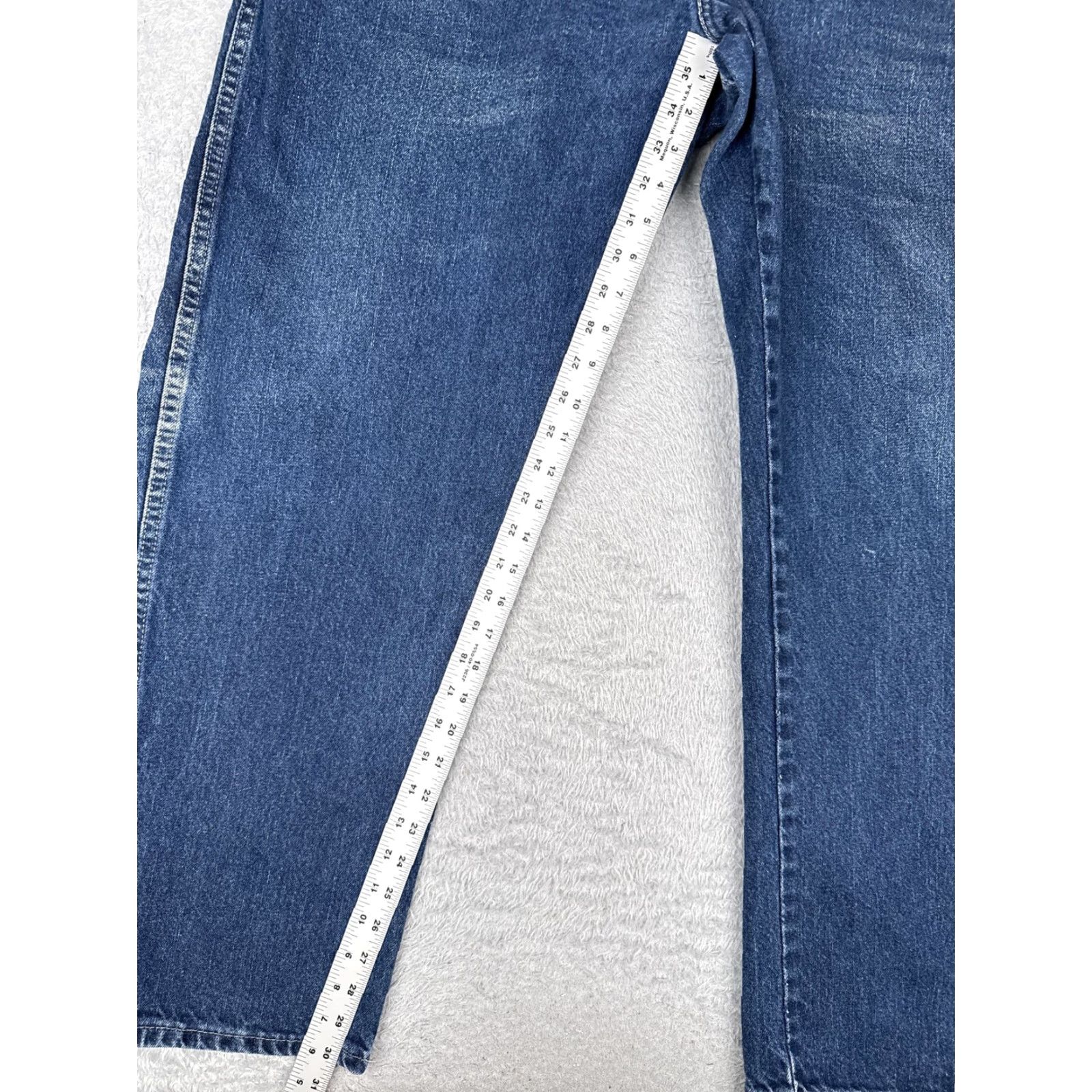 Dickies Dickies Jeans Mens 44x32 Blue Denim Straight Leg Zip Fly 5 Pocket Workwear Size US 44 / EU 60 - 7 Thumbnail