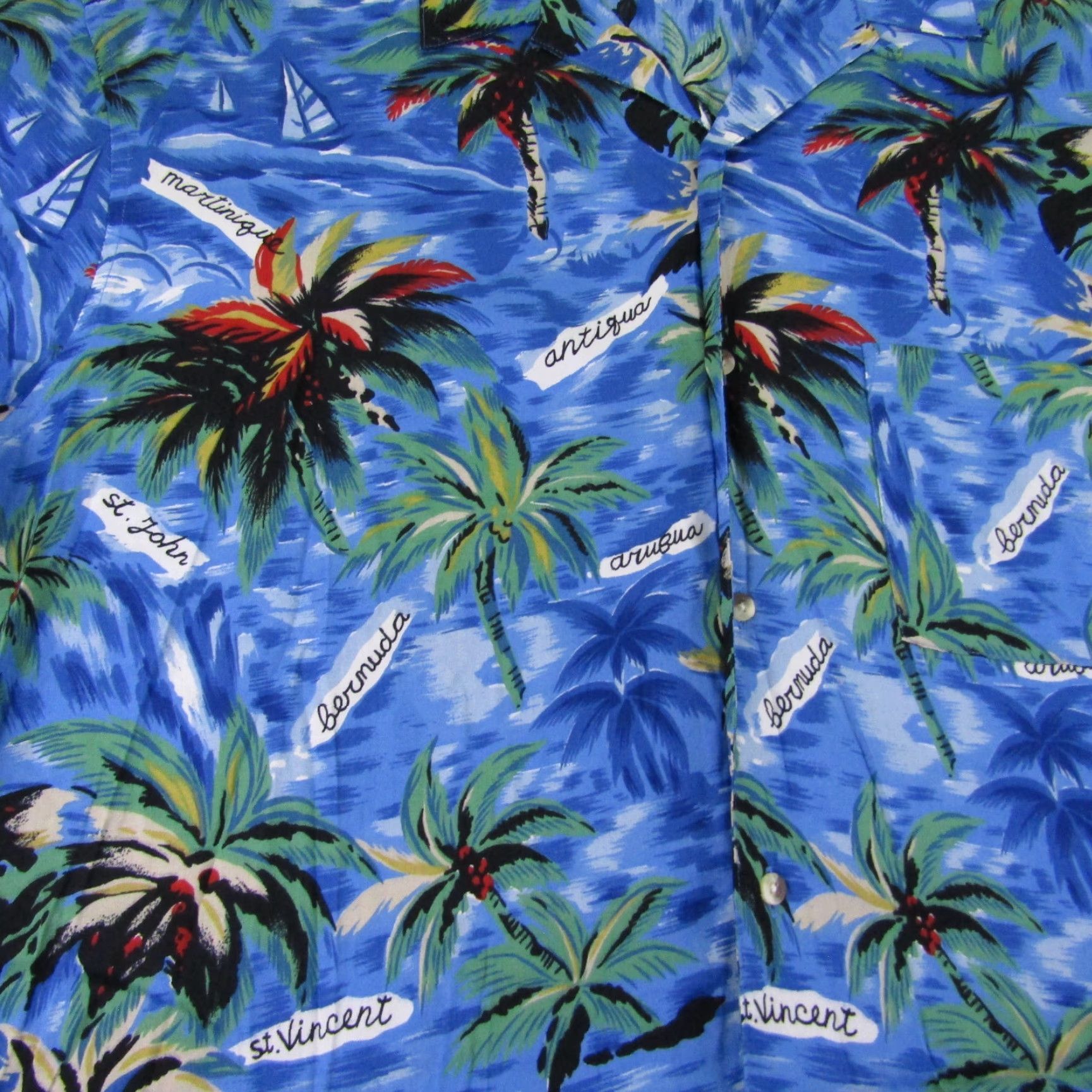 Vintage VINTAGE High Advantage Hawaiian Shirt Mens XL Short Sleeve Blue Beach 90s Casual Size US XL / EU 56 / 4 - 3 Thumbnail