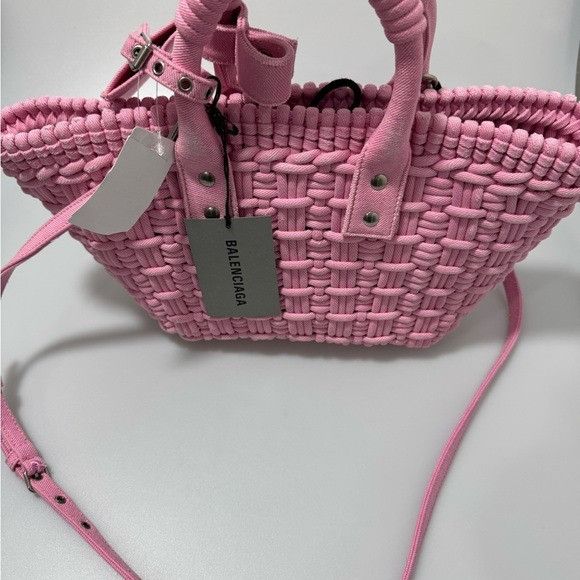 Balenciaga Balenciaga XS Bistro Basket Tote Bag Pink Size ONE SIZE - 4 Thumbnail