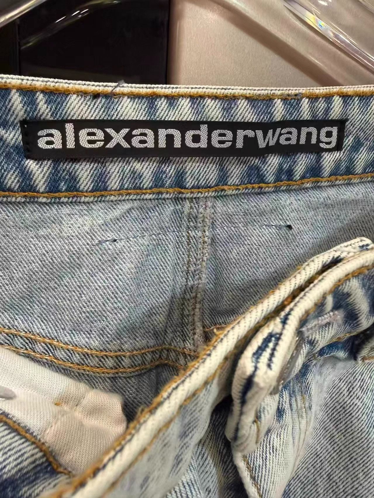 Alexander Wang Alexander Wang Asymmetric Raw Edge Denim Skirt K31 Size 26" / US 2 / IT 38 - 3 Thumbnail