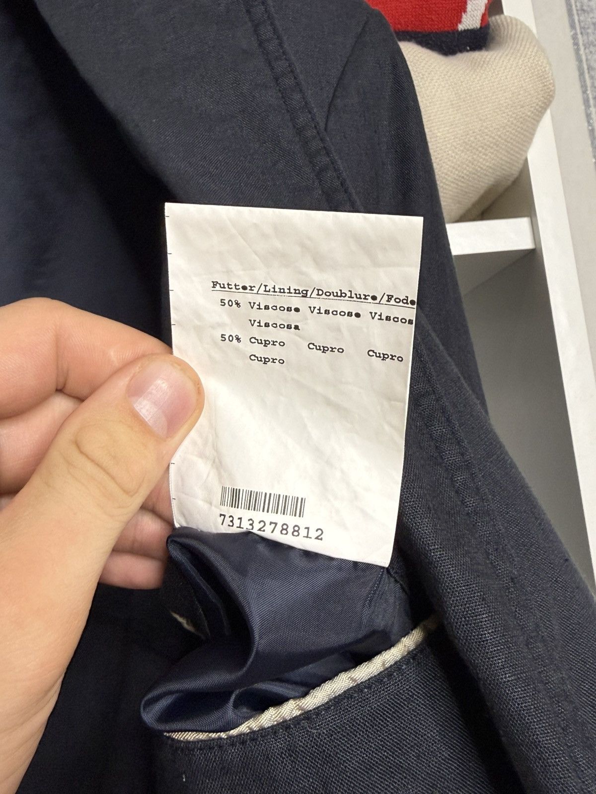 Burberry Burberry London Navy Blue Linen Blazer size 50 Size 50R - 15 Thumbnail