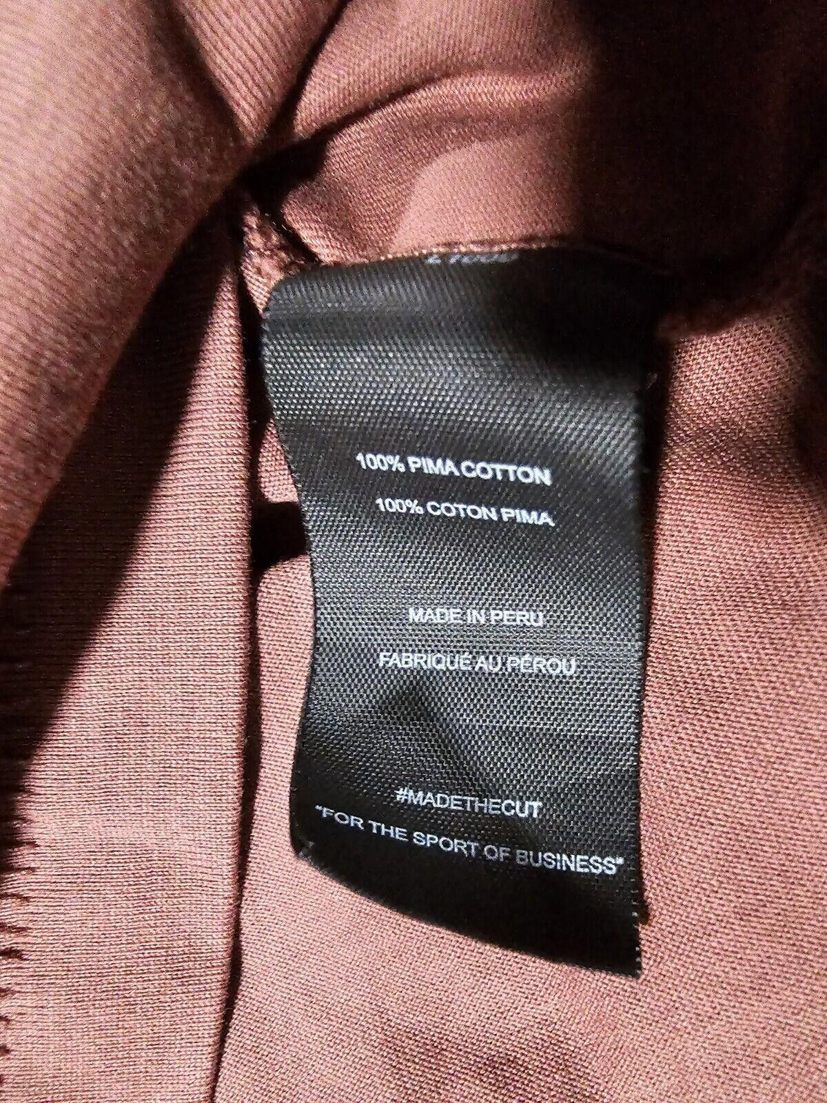 Designer CUTS curve hem mens XL Pima cotton shirt Red Size US XL / EU 56 / 4 - 8 Thumbnail