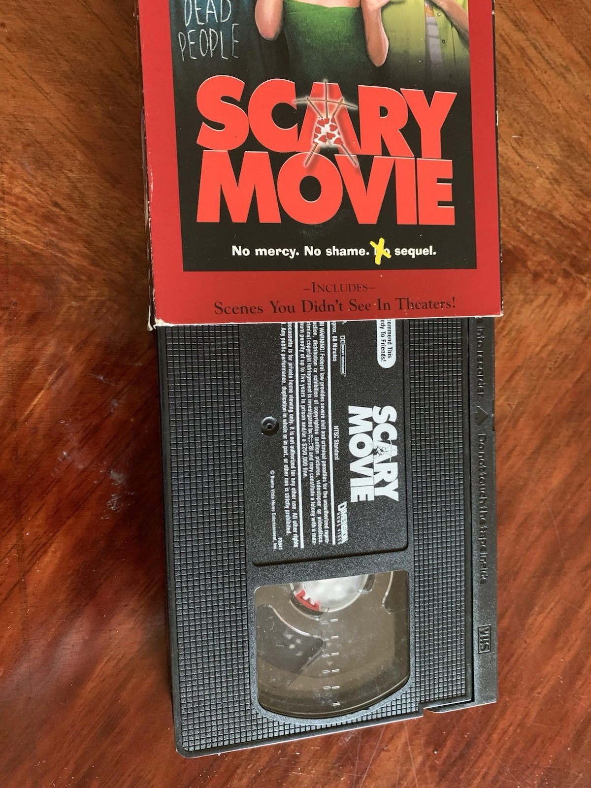 Other Scary Movie VHS Tape Rated R. Dimension Home Video Size ONE SIZE - 7 Thumbnail