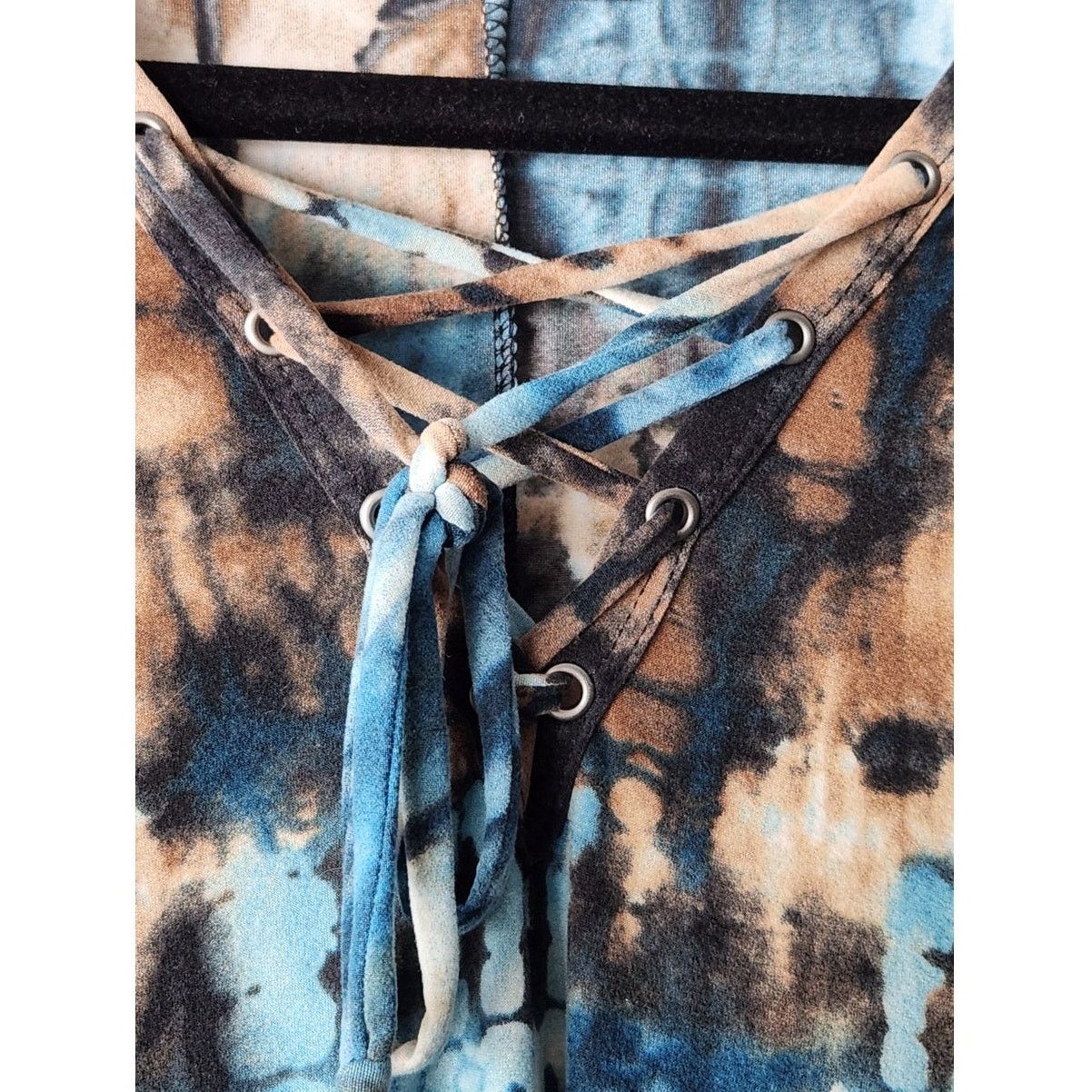 Wanderlust Wanderlust LA Size Medium Graphic Print Dress - Brown & Blue Size M / US 6-8 / IT 42-44 - 8 Thumbnail