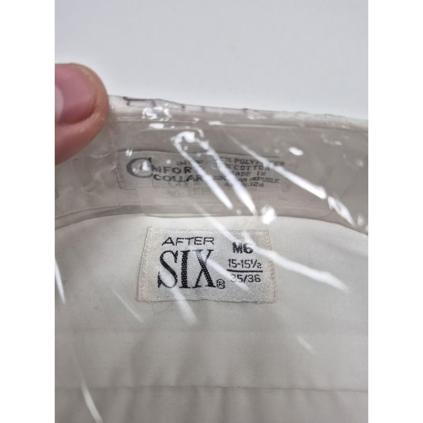 After Six After Six Dress Shirt Mens 15.5 36/37 White Pleated French Cuff Formal Tuxedo Size 42R - 3 Thumbnail