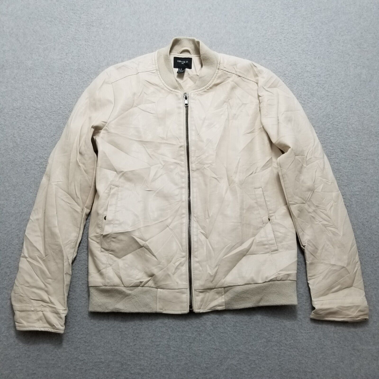 Forever 21 Forever 21 Jacket Mens Medium Zip Polyurethane Faux Leather Size US M / EU 48-50 / 2 - 1 Thumbnail