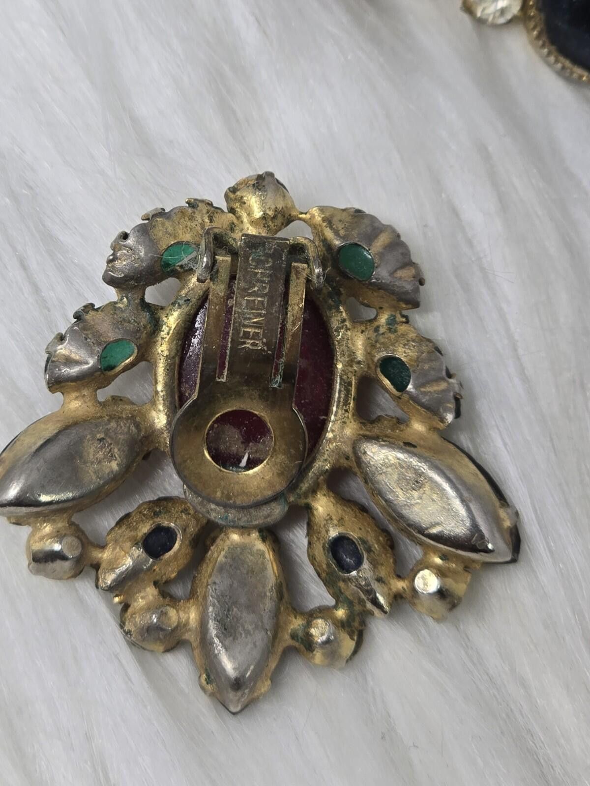 Stephan Schneider Vintage SCHREINER Domed Cabochon Brooch & Earring Set Size ONE SIZE - 3 Thumbnail