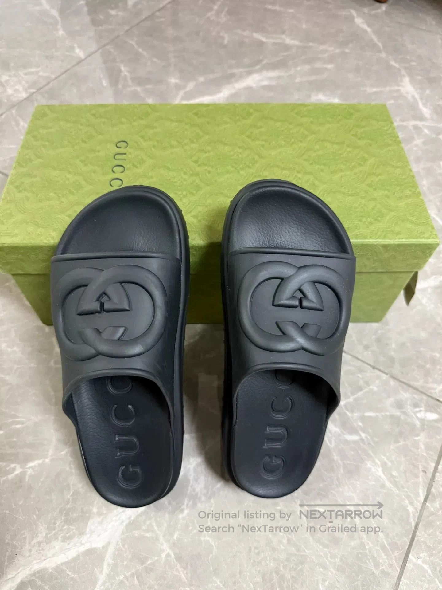 Gucci gucci interlocking rubber slide sandals for men. Size US 8 / EU 41 - 2 Thumbnail