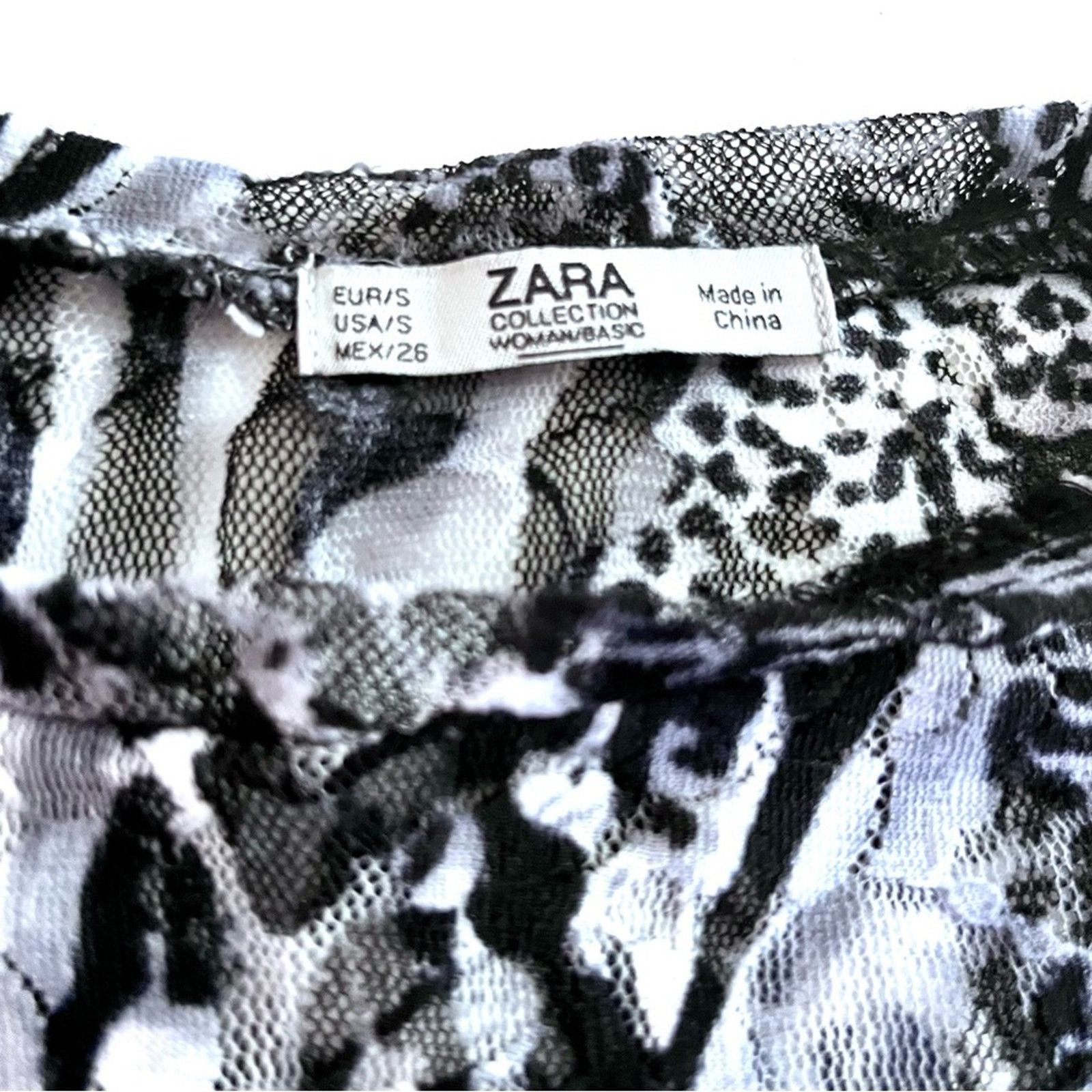 Zara Zara sheer mesh animal print top size Small Size S / US 4 / IT 40 - 3 Thumbnail